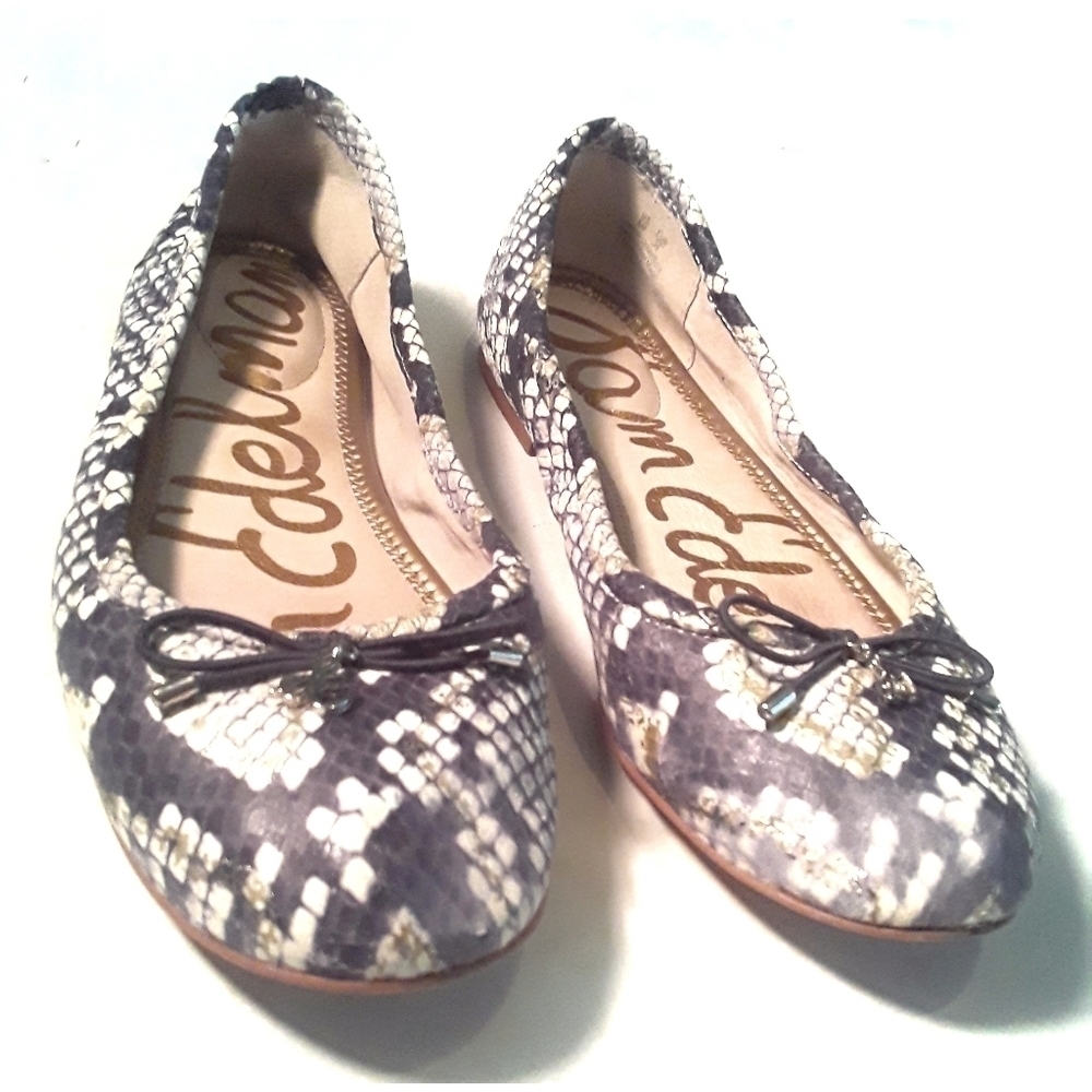 Sam Edelman Faux Snakeskin Ballet Slippers